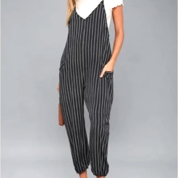 SUNDAY STEVENS Pants - SUNDAY STEVENS STRIPED CAMI JUMPSUIT